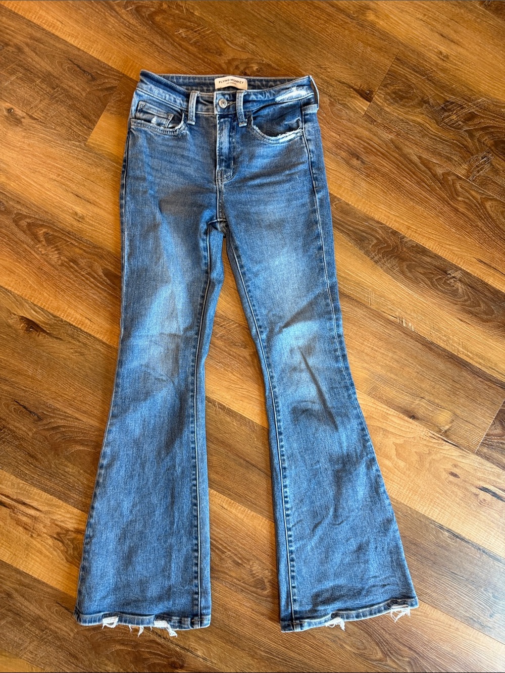 Flying Monkey Light Wash High-Rise Flare Jeans